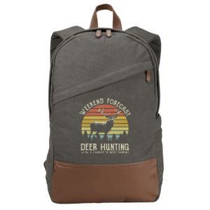 Deer Hunting With A Chance Of Beer Drinking Cotton Canvas Backpack