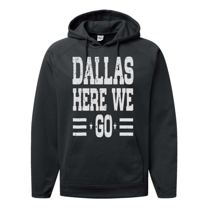 Dallas Here We Go Performance Fleece Hoodie