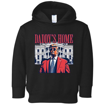 Daddys Home White House Trump 2024 Toddler Hoodie