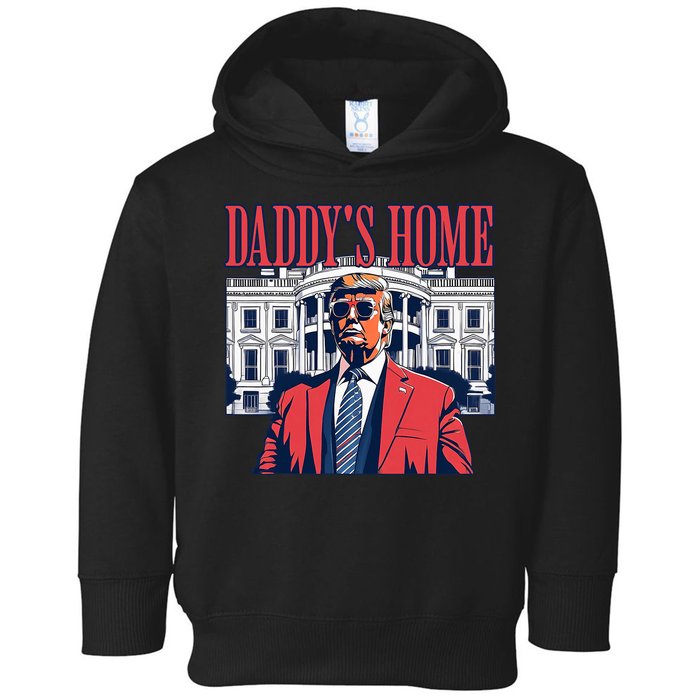 Daddys Home White House Trump 2024 Toddler Hoodie