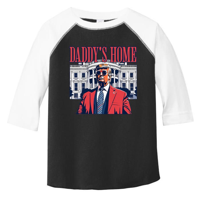 Daddys Home White House Trump 2024 Toddler Fine Jersey T-Shirt