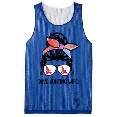 Dove Hunting Wife Messy Bun Funny Dove Hunter Mom Gift Mesh Reversible Basketball Jersey Tank