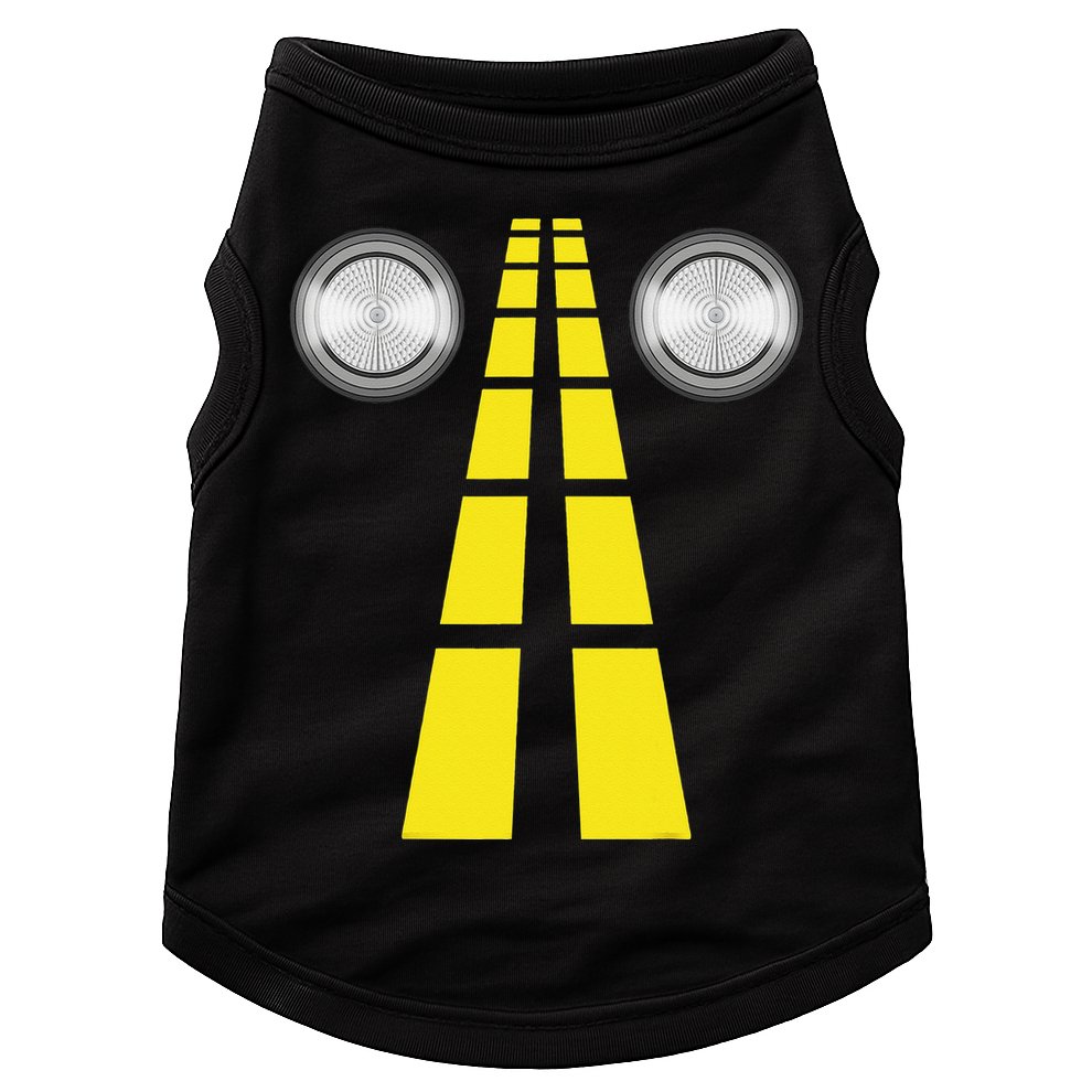 Deer Headlights With Road Markings Couples Costume Halloween Doggie Tank