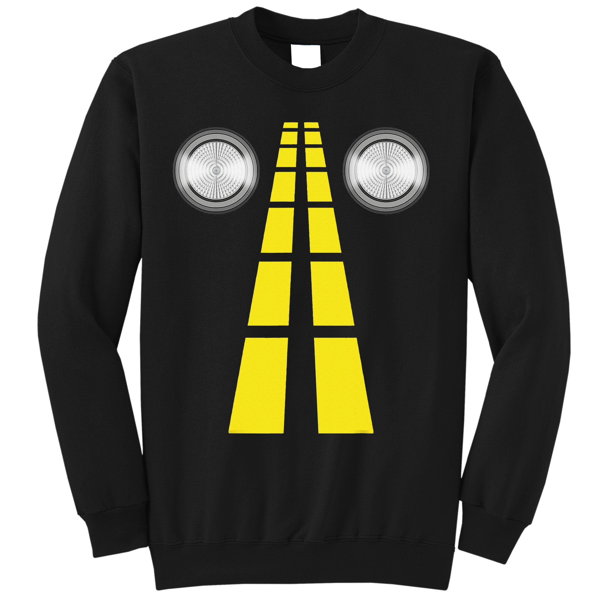 Deer Headlights With Road Markings Couples Costume Halloween Sweatshirt