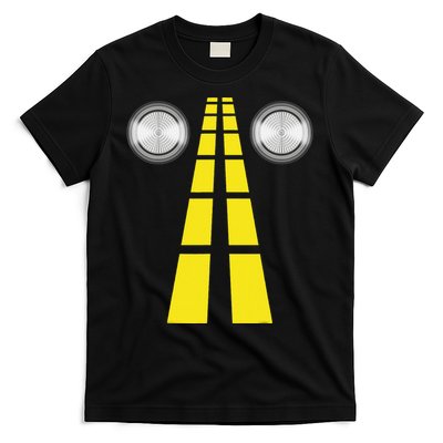 Deer Headlights With Road Markings Couples Costume Halloween T-Shirt