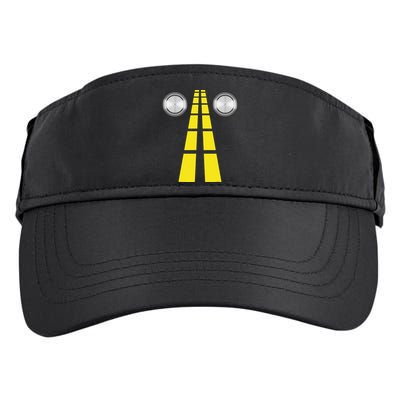 Deer Headlights With Road Markings Couples Costume Halloween Adult Drive Performance Visor