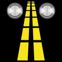 Deer Headlights With Road Markings Couples Costume Halloween 16 in Basic Backpack