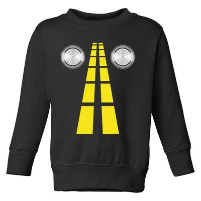 Deer Headlights With Road Markings Couples Costume Halloween Toddler Sweatshirt