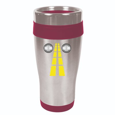 Deer Headlights With Road Markings Couples Costume Halloween 16oz Travel Tumbler