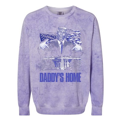 Daddys Home White House Trump 2024 Election Colorblast Crewneck Sweatshirt