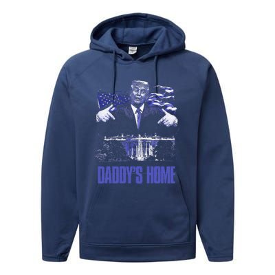 Daddys Home White House Trump 2024 Election Performance Fleece Hoodie