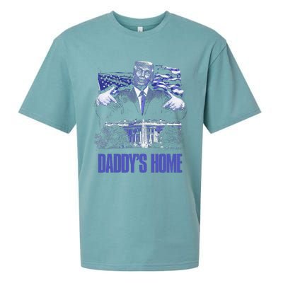 Daddys Home White House Trump 2024 Election Sueded Cloud Jersey T-Shirt