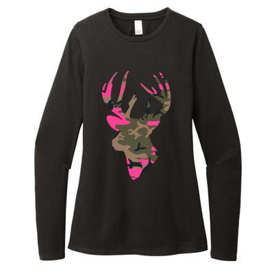 Deer Hoodie - Wo Camo Outfitter, Black Hoodie Gift Womens CVC Long Sleeve Shirt