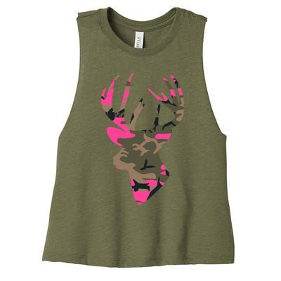 Deer Hoodie - Wo Camo Outfitter, Black Hoodie Gift Women's Racerback Cropped Tank