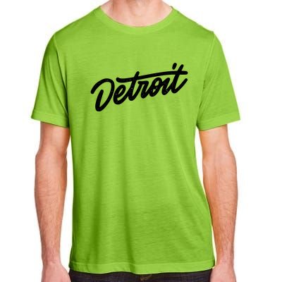 Detroit Hand Written Script Logo Adult ChromaSoft Performance T-Shirt