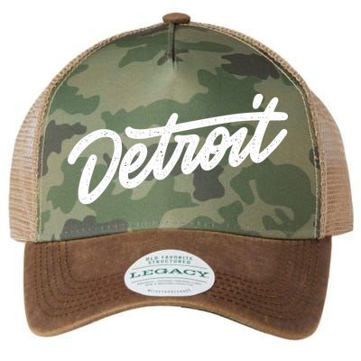 Detroit Hand Written Script Logo Legacy Tie Dye Trucker Hat