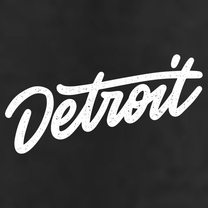Detroit Hand Written Script Logo Cool Comfort Performance Bucket Hat