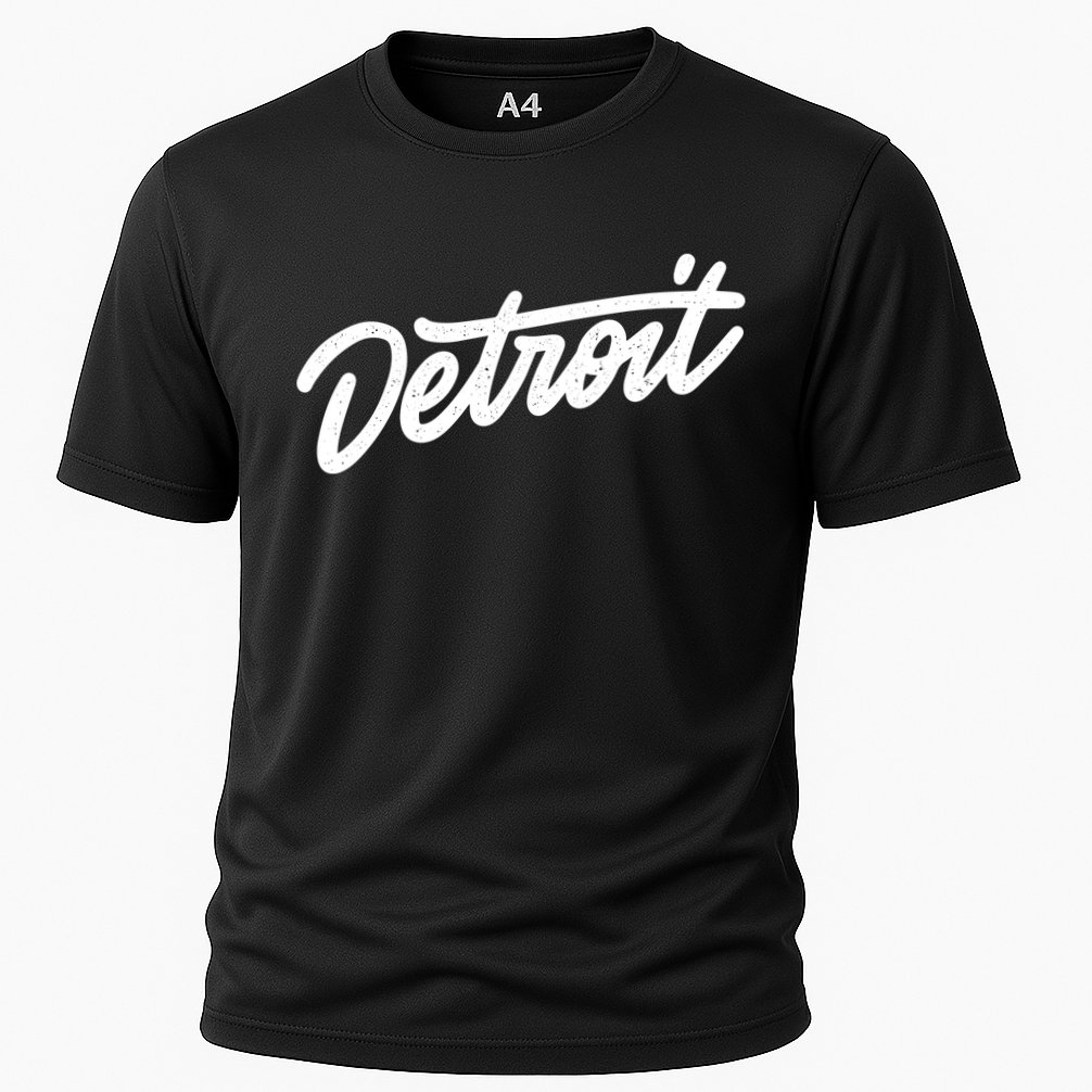 Detroit Hand Written Script Logo Performance Shirt