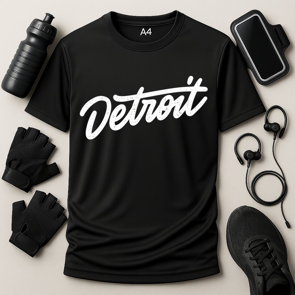 Detroit Hand Written Script Logo Performance Shirt