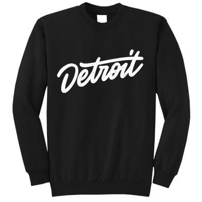 Detroit Hand Written Script Logo Sweatshirt