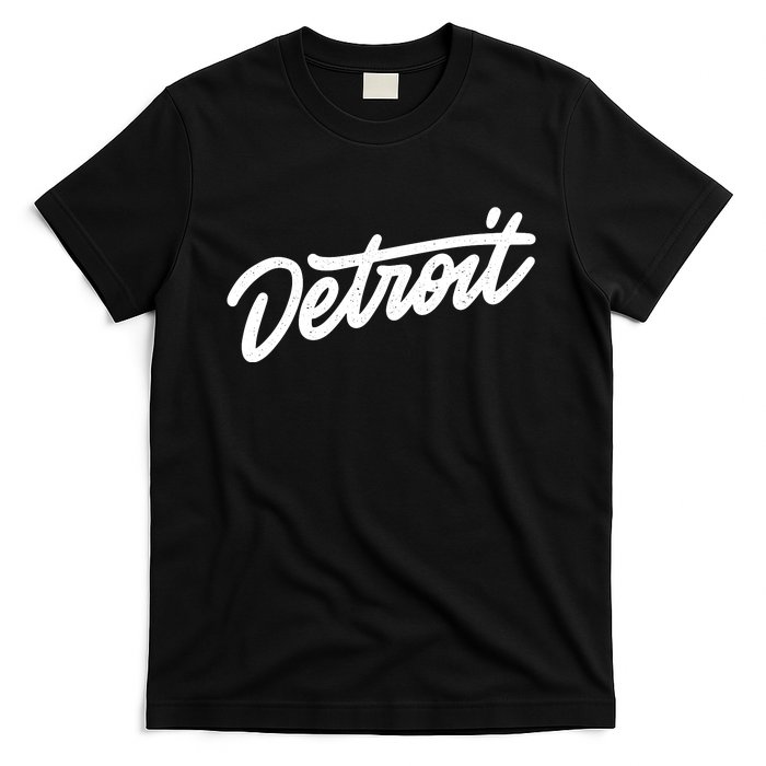 Detroit Hand Written Script Logo T-Shirt