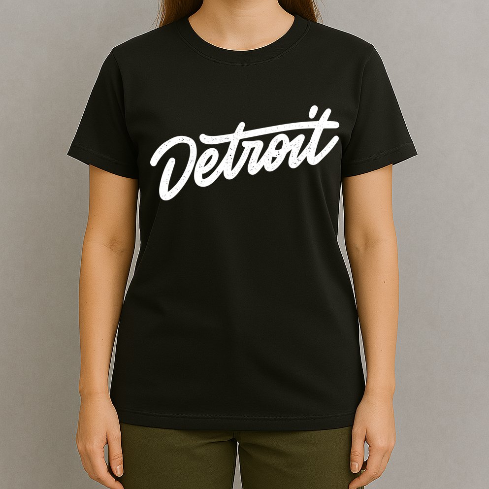 Detroit Hand Written Script Logo T-Shirt