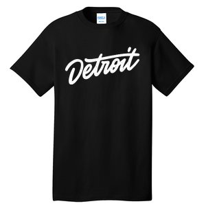 Detroit Hand Written Script Logo Tall T-Shirt