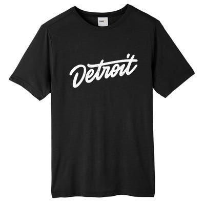 Detroit Hand Written Script Logo Tall Fusion ChromaSoft Performance T-Shirt