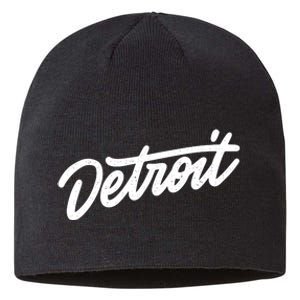 Detroit Hand Written Script Logo Sustainable Beanie