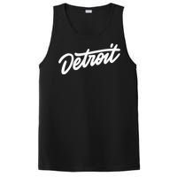 Detroit Hand Written Script Logo PosiCharge Competitor Tank