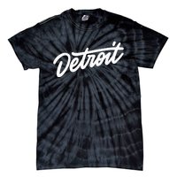 Detroit Hand Written Script Logo Tie-Dye T-Shirt