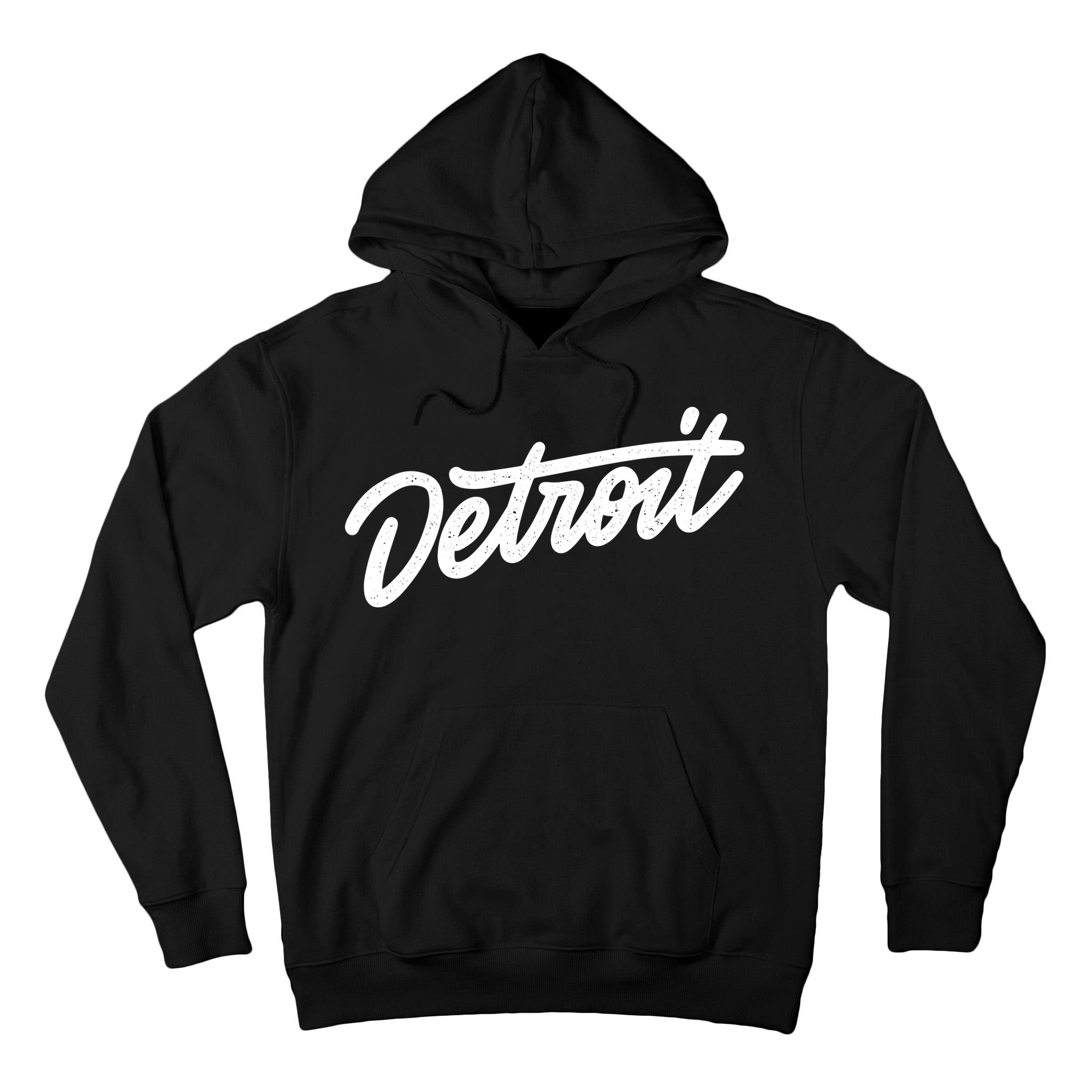 Detroit Hand Written Script Logo Tall Hoodie