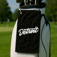 Detroit Hand Written Script Logo Golf Towel