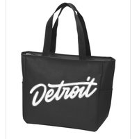 Detroit Hand Written Script Logo Zip Tote Bag