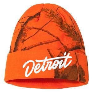 Detroit Hand Written Script Logo Kati Licensed 12" Camo Beanie