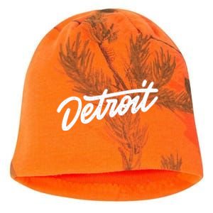 Detroit Hand Written Script Logo Kati - Camo Knit Beanie