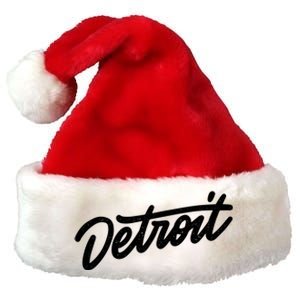 Detroit Hand Written Script Logo Premium Christmas Santa Hat