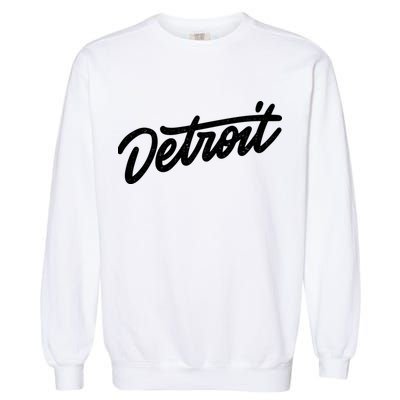 Detroit Hand Written Script Logo Garment-Dyed Sweatshirt