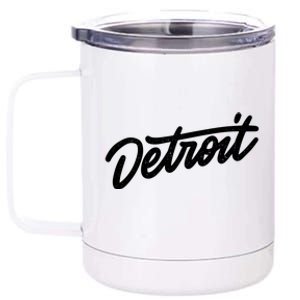 Detroit Hand Written Script Logo 12 oz Stainless Steel Tumbler Cup