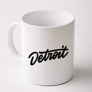 Detroit Hand Written Script Logo Coffee Mug