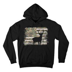 Deer Hunting Whitetail Camo American Us Flag Elk Buck Hoodie