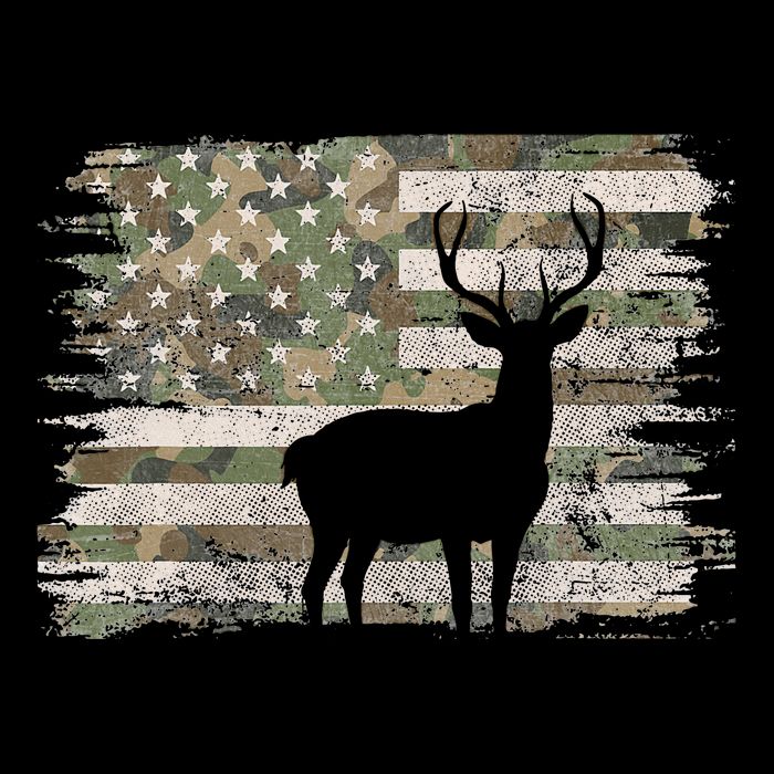 Deer Hunting Whitetail Camo American Us Flag Elk Buck Wool Snapback Cap