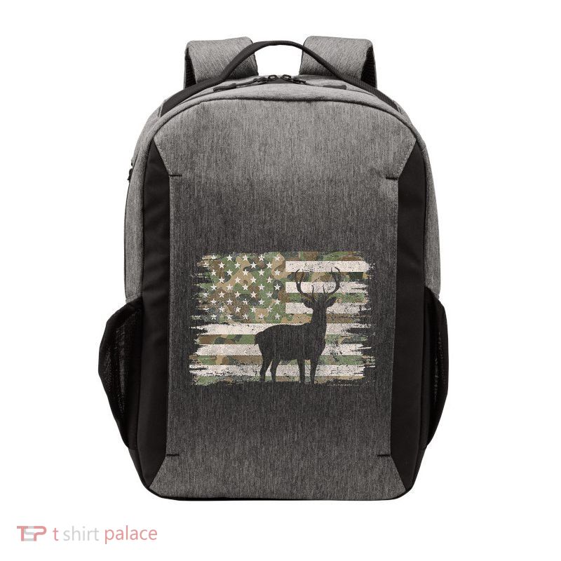 Deer Hunting Whitetail Camo American Us Flag Elk Buck Vector Backpack