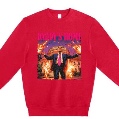 DaddyS Home White House Christmas 2024 Premium Crewneck Sweatshirt