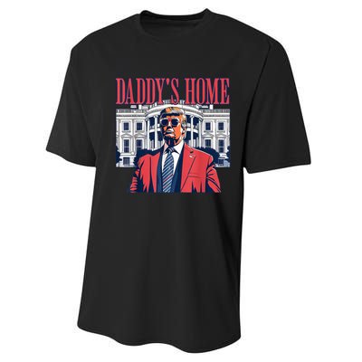 Daddys Home White House Trump 2024 Performance Sprint T-Shirt