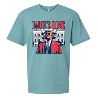 Daddys Home White House Trump 2024 Sueded Cloud Jersey T-Shirt