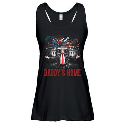 Daddys Home White House President Donald Trump Ladies Essential Flowy Tank