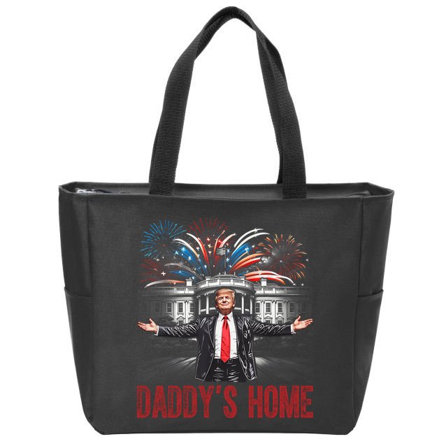 Daddys Home White House President Donald Trump Zip Tote Bag