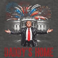 Daddys Home White House President Donald Trump Vector Backpack
