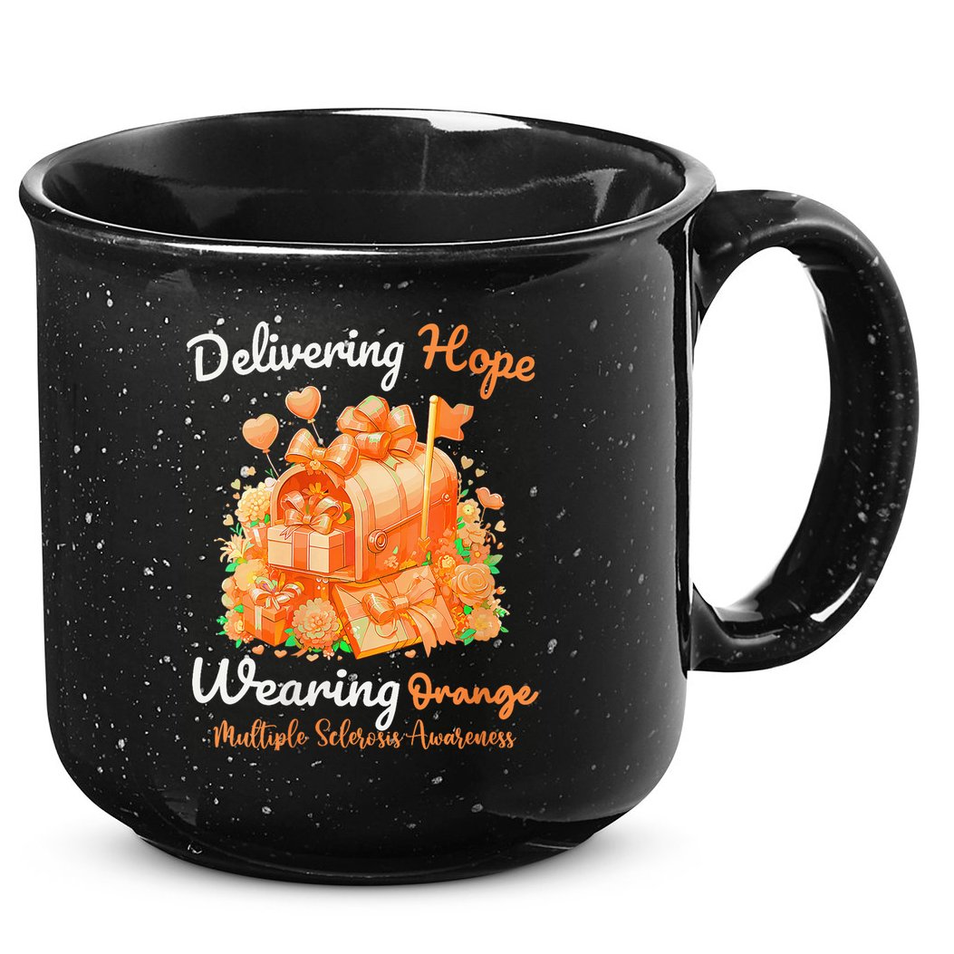 Delivering Hope Wearing Orange Multiple Sclerosis Awareness 15oz Campfire Ceramic Mug
